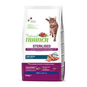 Natural Trainer Cat Sterilised med öring - 1,5 kg