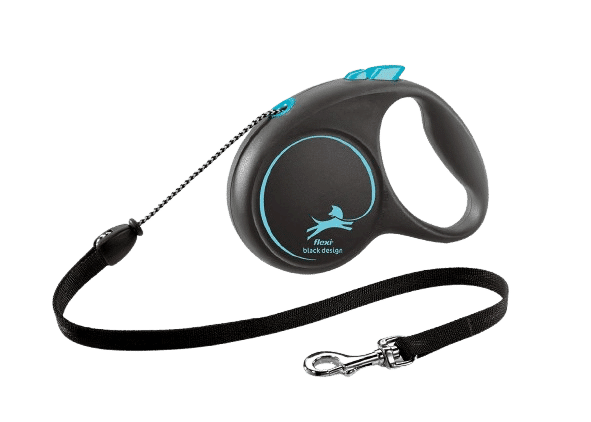 Rullkoppel Black Design Cord, 5m, M, max 20kg, Ljusblå - Hund - Halsband - Flexi - ZOO.se