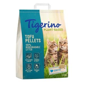 Tigerino Plant-Based kattströ till prova-på-pris! - Tofu Sensitive (parfymfri) 11 l (4,6 kg)