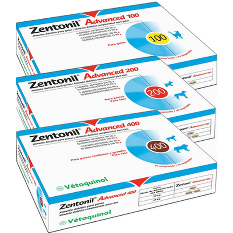 Zentonil Advanced 30 tabl (400mg) - Veterinär - Apotek & Diagnoser Hund - Hepatit - Vétoquinol - ZOO.se