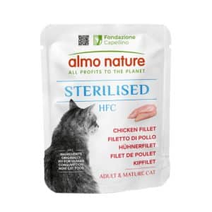 5 + 1 på köpet! 6 x 50 g Almo Nature HFC Sterilised - Kycklingfilé