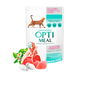 Cat Adult Grain Free Sensitive with Lamb and Turkey In Sauce 12 x 85 g - Katt - Kattfoder & kattmat - Blötmat & våtfoder till katt - Optimeal - ZOO.se