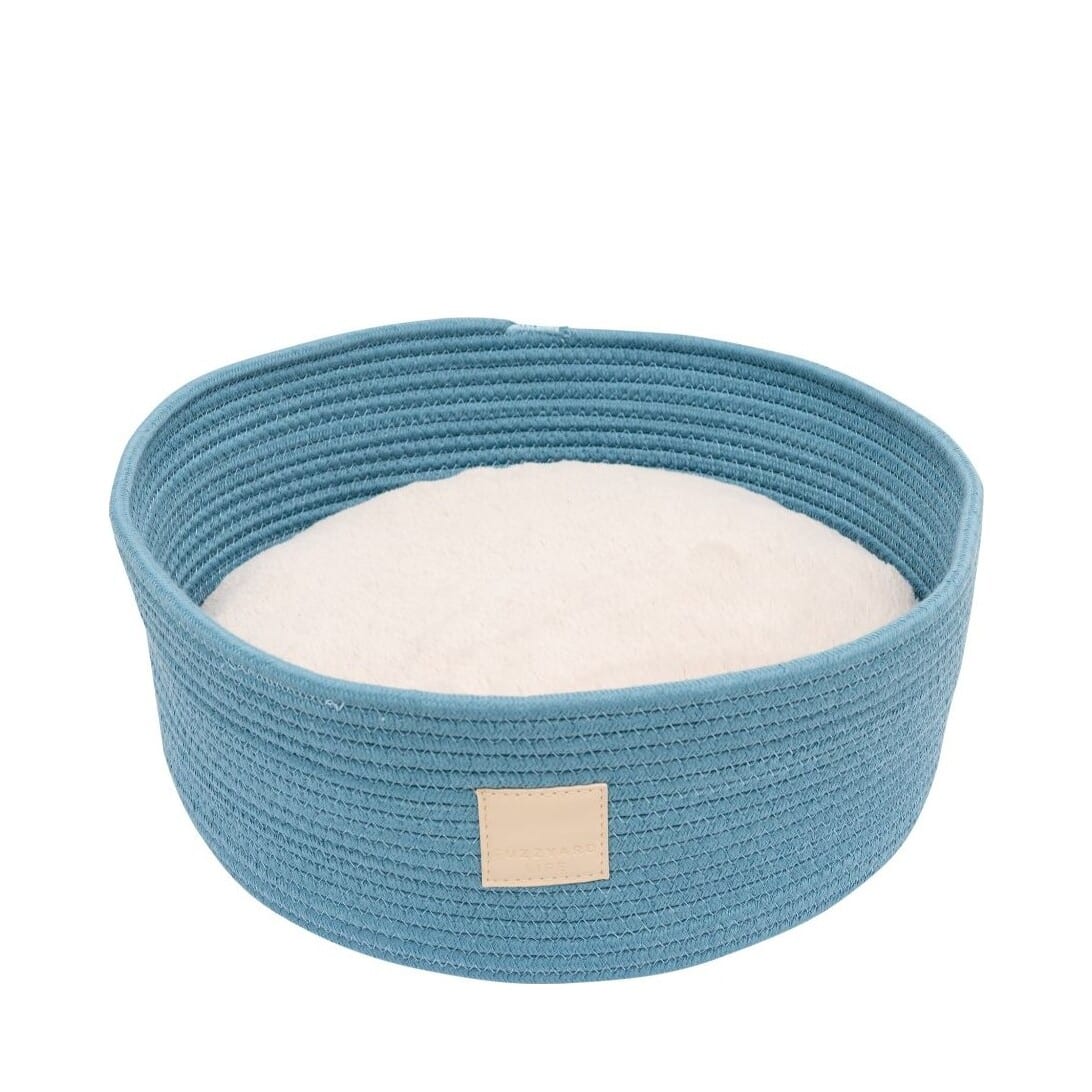 FuzzYard Life Rope Basket Bed French Blue