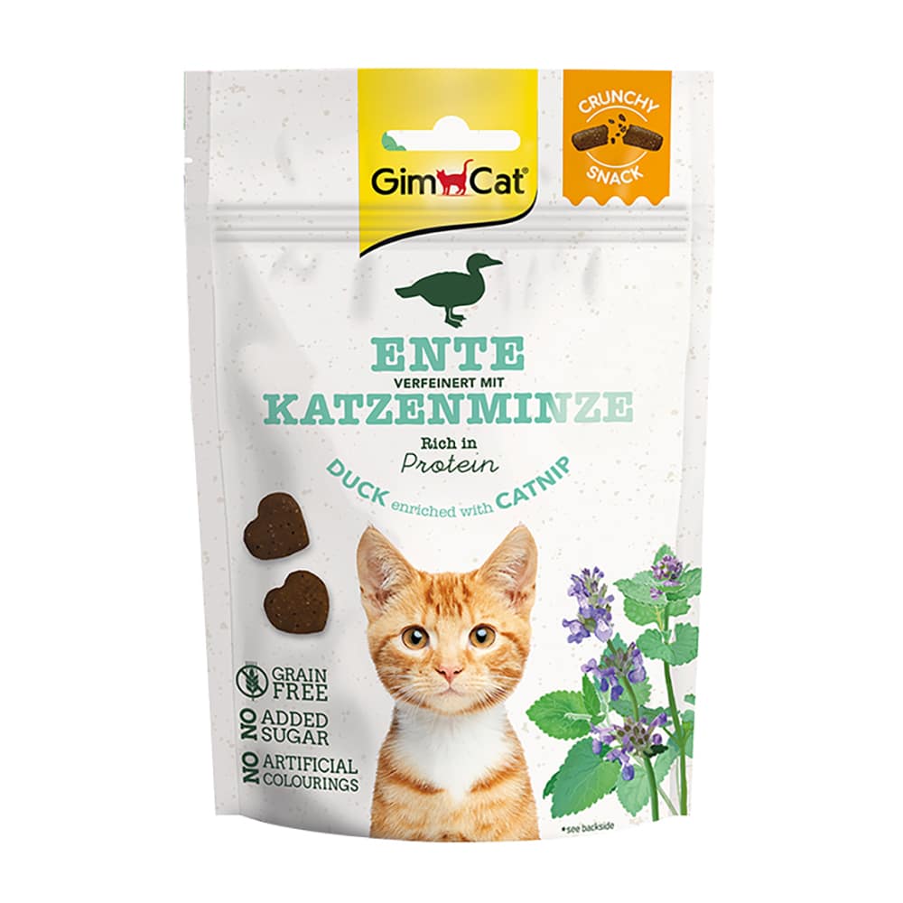 GimCat Crunchy Snacks - Anka med kattmynta 50 g