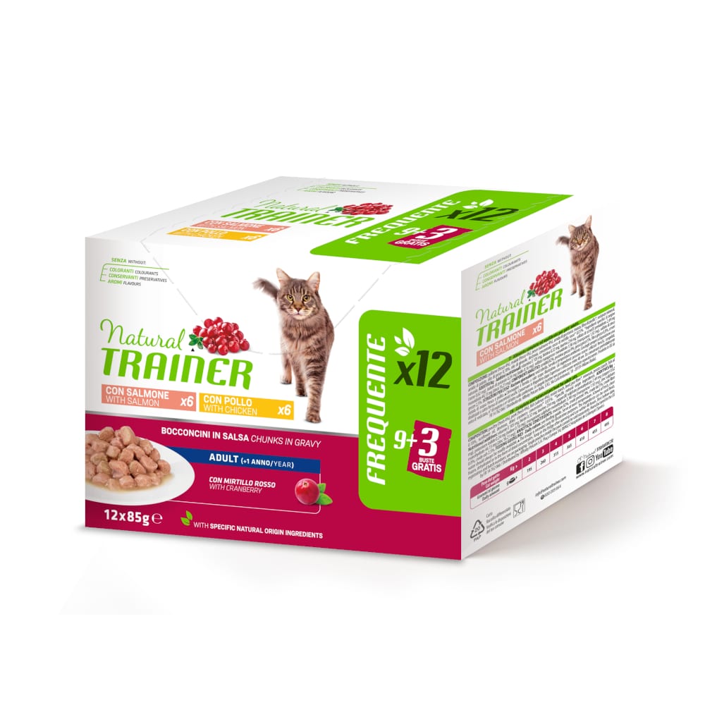 Natural Trainer Adult - 12 x 85 g mixpack med kyckling & lax