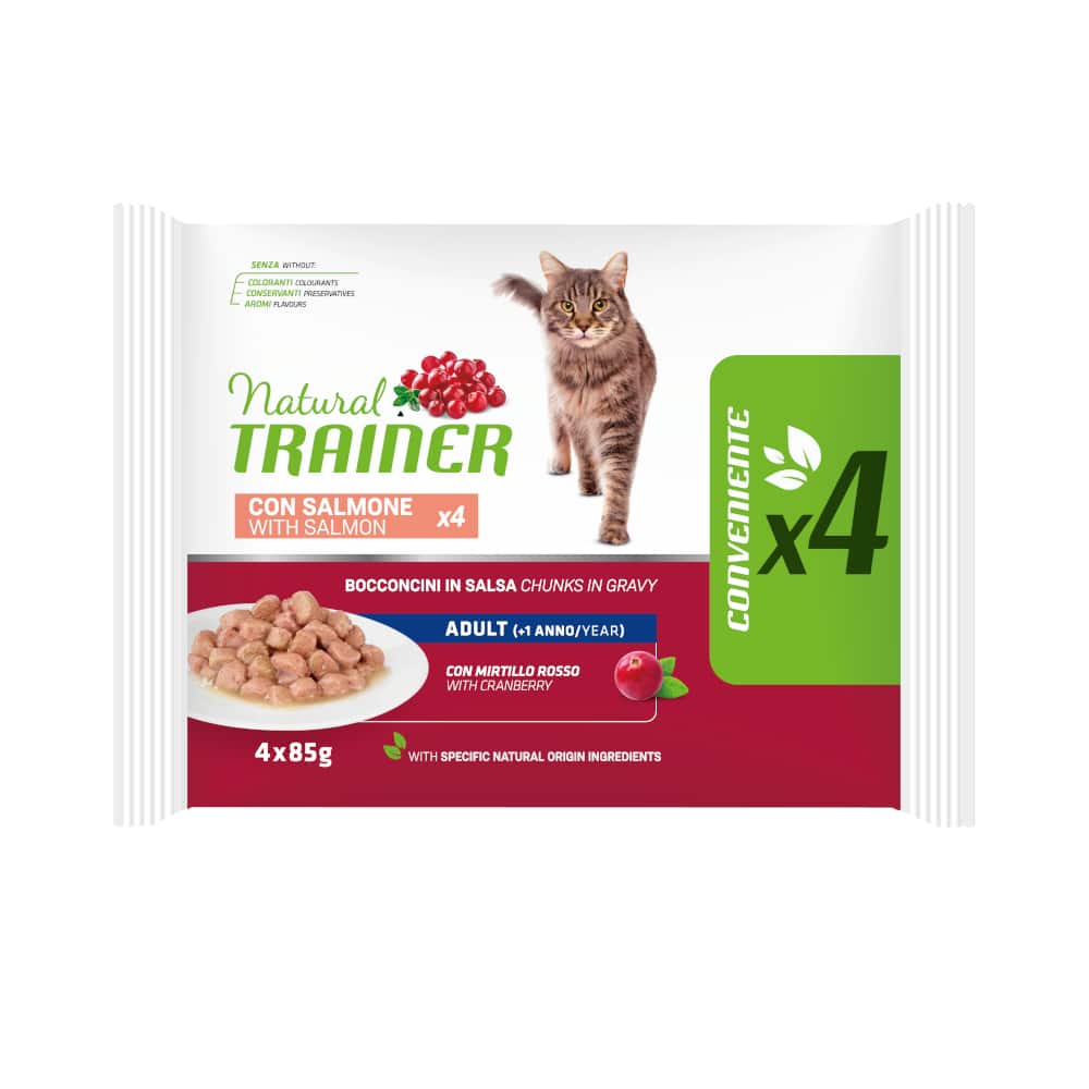 Natural Trainer Adult – 4 x 85 g med lax