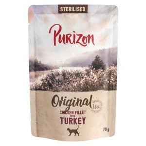 Purizon Adult Sterilised 6 x 70 g - Grain Free - Kycklingfilé med kalkon