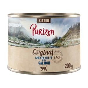 Purizon Kitten 6 x 200 g - Grain Free - Kycklingfilé med lax