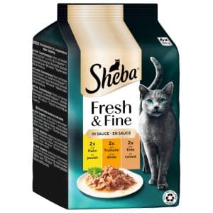 Sheba Fresh & Fine 6 x 50 g - Kyckling + Kalkon + Anka i sås