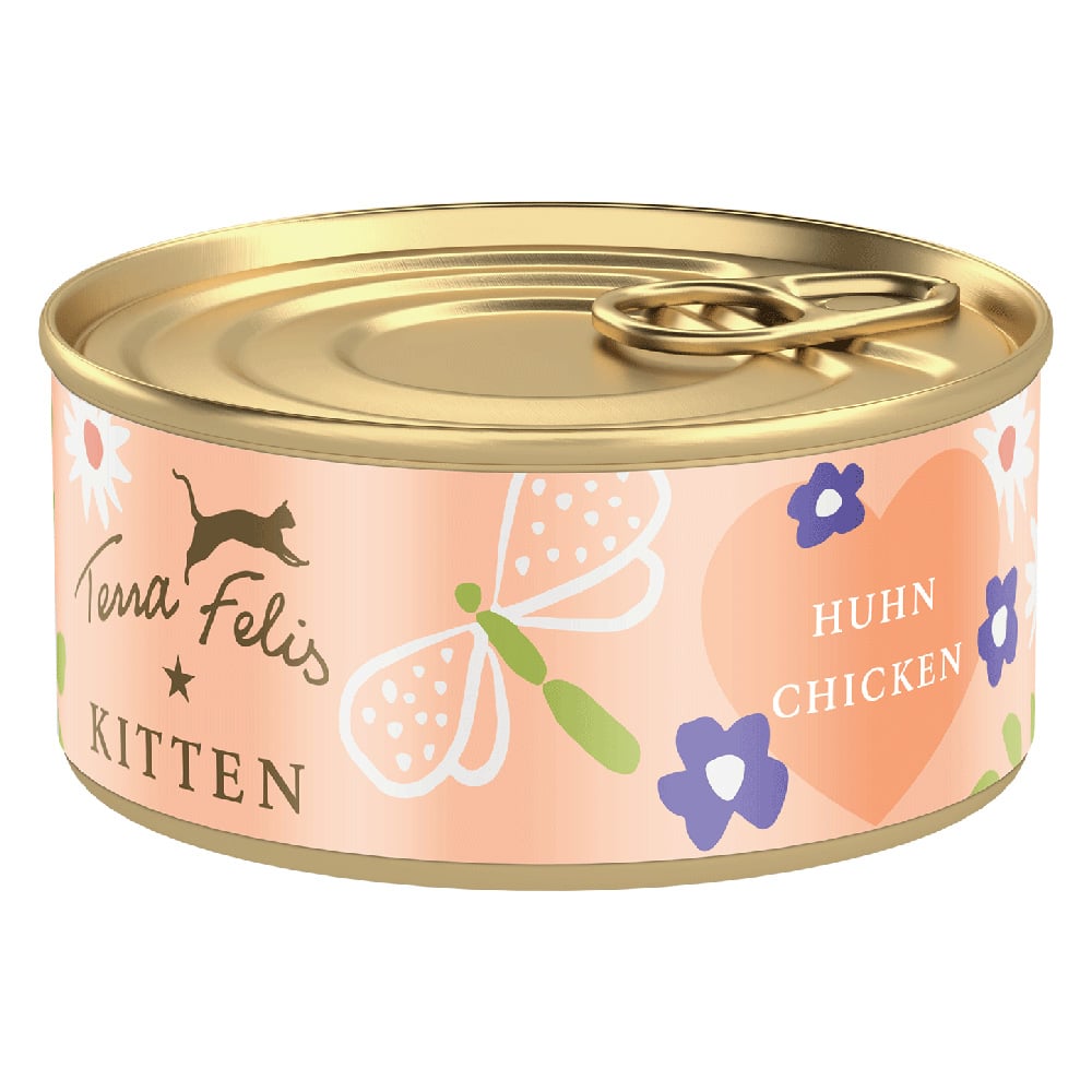Terra Felis Kitten 18 x 70 g - Kyckling