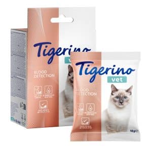 Tigerino VET tillsatser till kattströ till prova-på-pris! - Blood Detection (4 x 10 g)