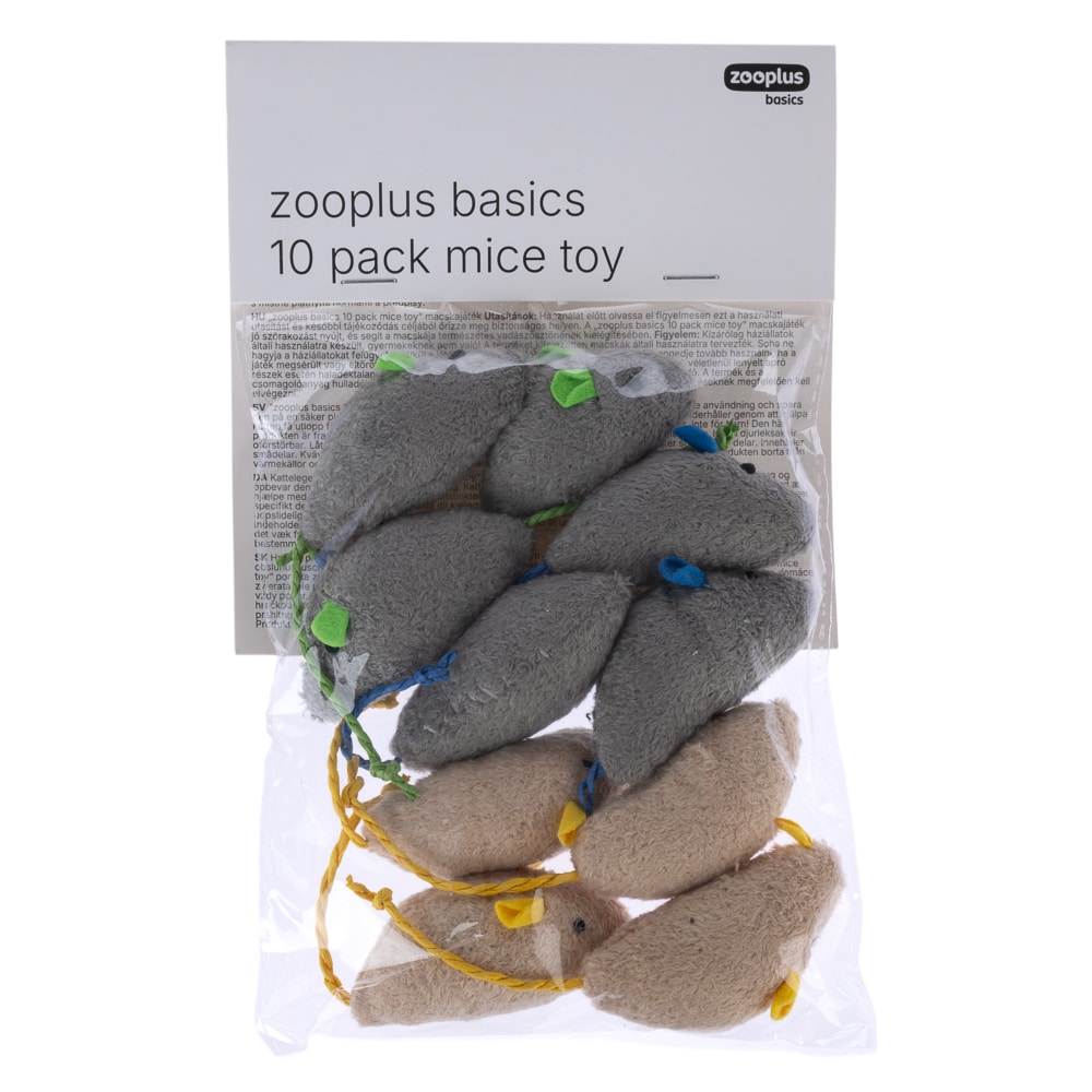 zooplus Basics kattleksaksset med möss - Set med 10 st