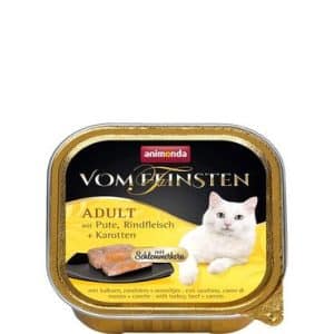 Animonda Vom Feinsten Adult Kalkon, Nötkött + Morot 100 g våtfoder för katter