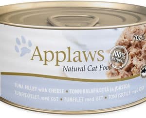 Applaws Adult Tonfiskfilé med Ost i Buljong 24 x 70 g våtfoder för katter