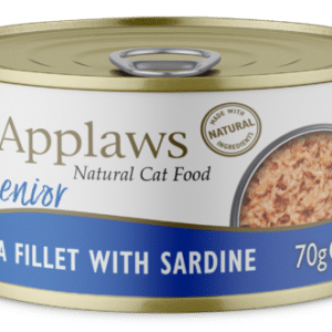 Applaws Senior Tonfiskfilé med Sardin i Gelé 24 x 70 g våtfoder för katter