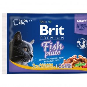 Brit Premium Fiskmultipack för katter 4 x 100 g