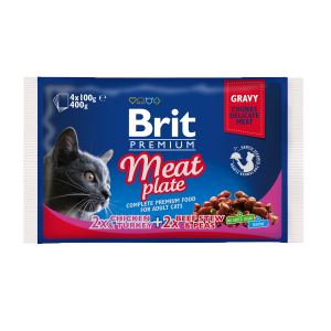 Brit Premium Köttmultipack för katter 4 x 100 g
