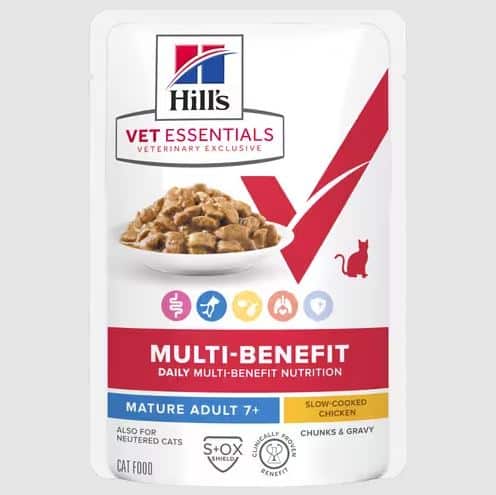Hill's Vet Essentials Multi-Benefit Mature Adult 7+ våtfoder med kyckling för katter 85 g