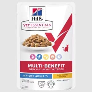 Hill's Vet Essentials Multi-Benefit Mature Adult 7+ våtfoder med kyckling för katter 12 x 85 g