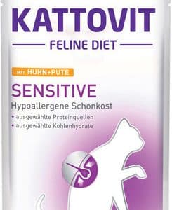 Kattovit Sensitive Kyckling & Kalkon för katter 24 x 85 g