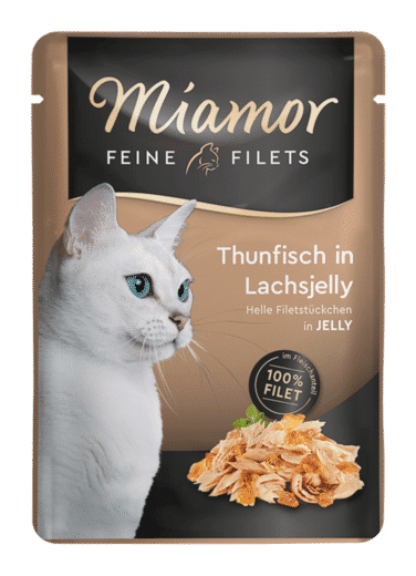 Miamor Feine Filets i Laxgelé Tonfisk 24 x 100 g för katter