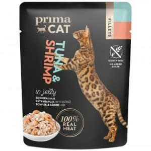 PrimaCat Fillets Tonfisk med räkor i gelé - Kattmat 50 g