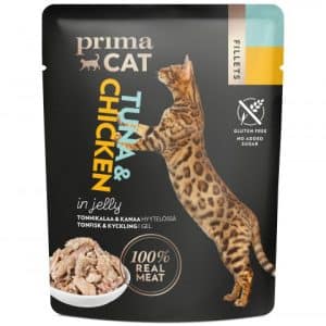 PrimaCat Fillets Tonnfisk med kyckling i gelé - Kattmat 50 g