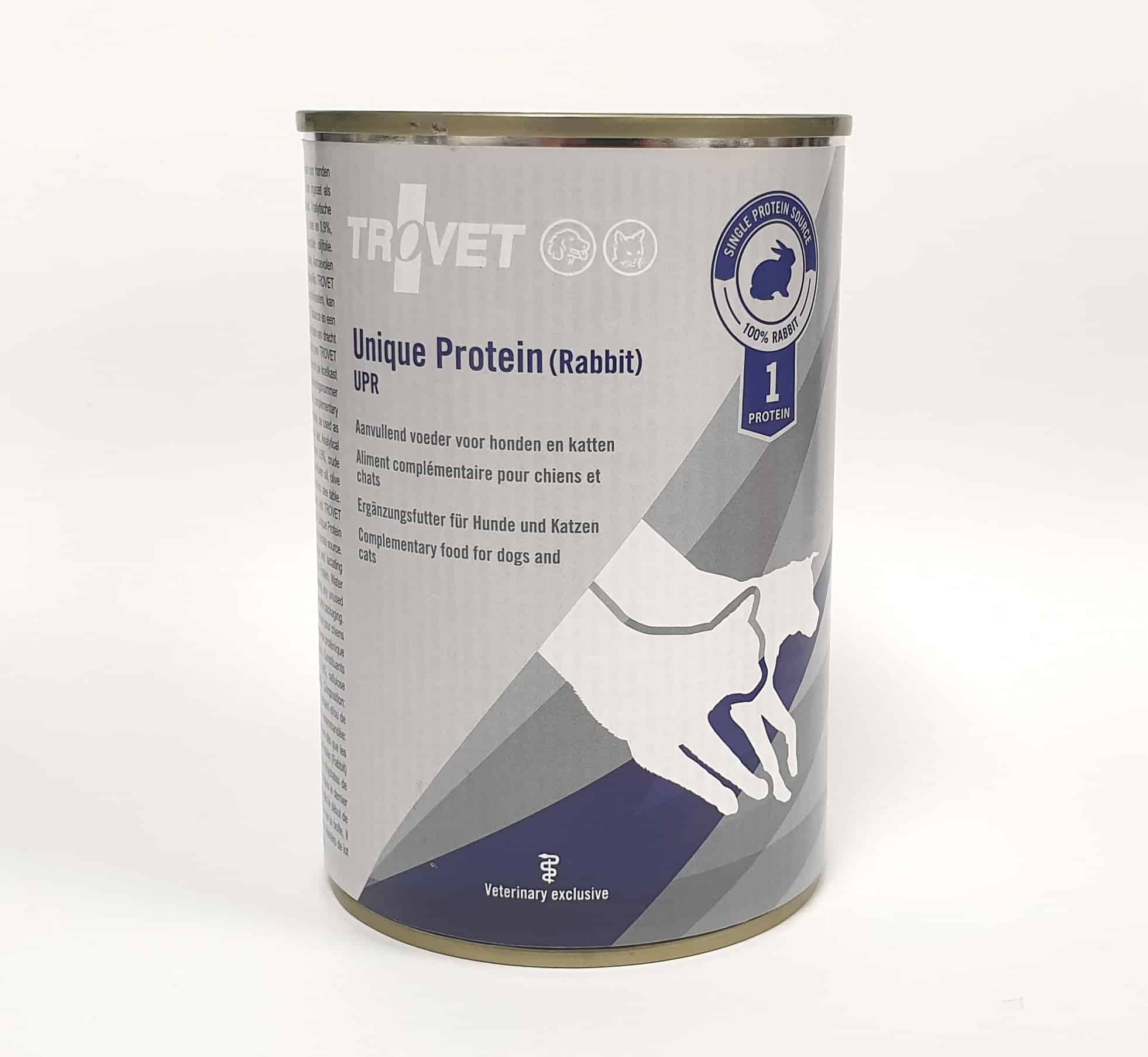 Trovet Unique Protein UPR kanin för katter och hundar 400 g SMAKINGSPACK