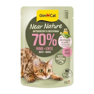 GimCat Near Nature 16 x 85 g - Nötkött & anka