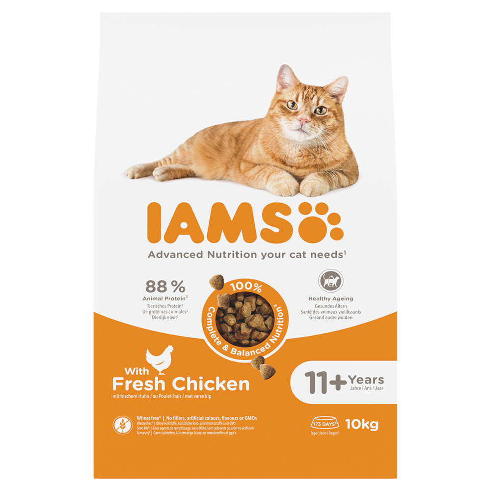 IAMS Advanced Nutrition Senior Cat 11+ med kyckling - 10 kg