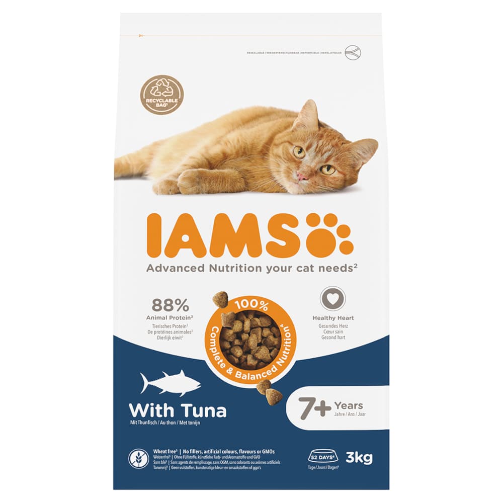 IAMS Advanced Nutrition Senior Cat 7+ med tonfisk - 3 kg