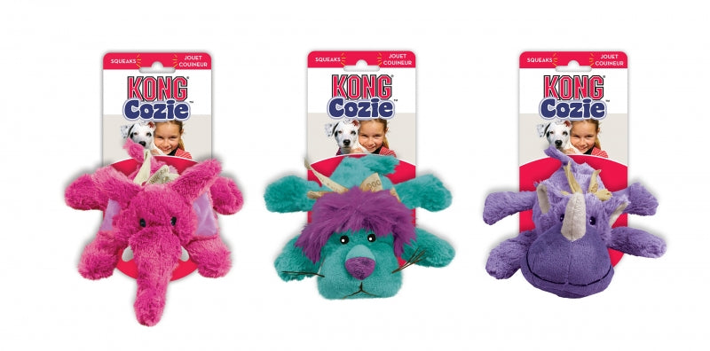 KONG Cozies Brights lila M för hundar och katter