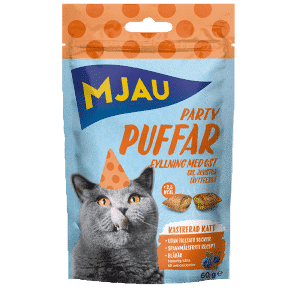 Partypuffar Ost Kattgodis - 60 g