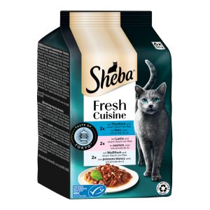 Sheba Fresh Cuisine Taste of Tokyo 6 x 50 g - Mix Tonfisk + Lax + Vitfisk i sås
