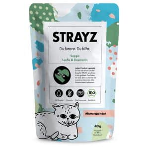 STRAYZ ekologisk soppa 14 x 40 g - Ekologisk lax & ekologisk rosmarin