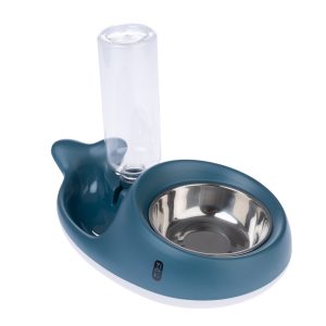 TIAKI Little Whale mat- och vattendispenser - 350 ml Foder, 500 ml Vatten