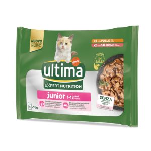 Ultima Cat Expert Nutrition Junior med kyckling & lax - 4 x 70 g