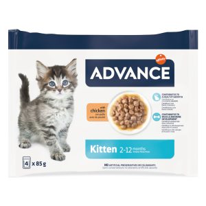 Advance Kitten Chicken - Ekonomipack: 52 x 85 g