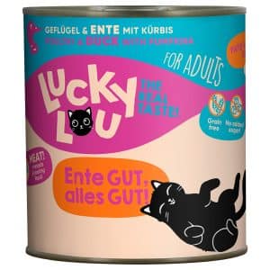 Lucky Lou Adult 6 x 800 g - Fjäderfä & anka