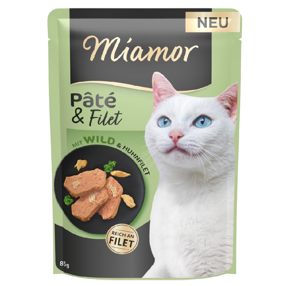 Miamor Paté & Filet 10 x 85 g - Med vilt