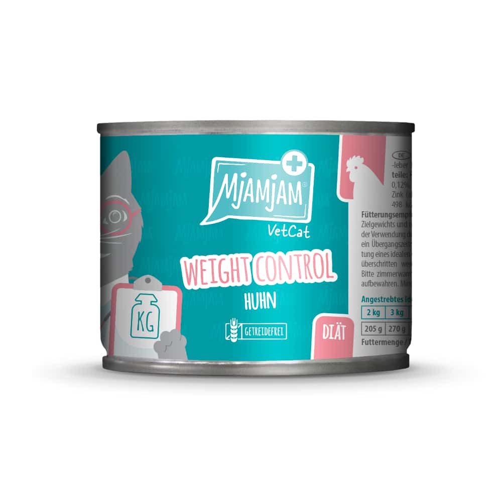 MjAMjAM VetCat Weight Control 6 x 200 g - Kyckling