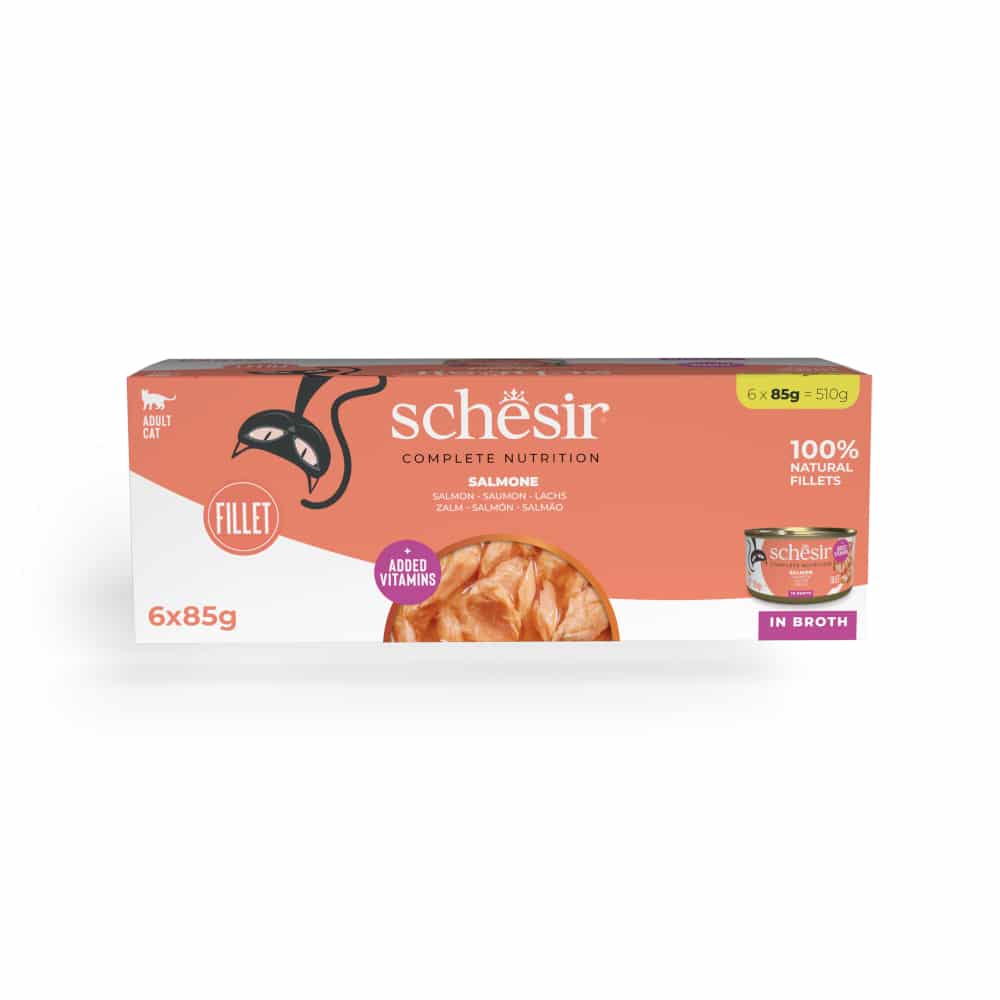 Schesir Complete Nutrition filé i buljong 6 x 85 g - Lax