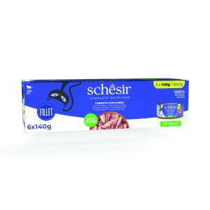Schesir Complete Nutrition filé i gelé 6 x 140 g - Tonfisk med nötkött