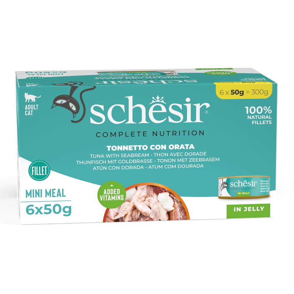 Schesir Complete Nutrition filé i gelé 6 x 50 g - Tonfisk med havsbraxen