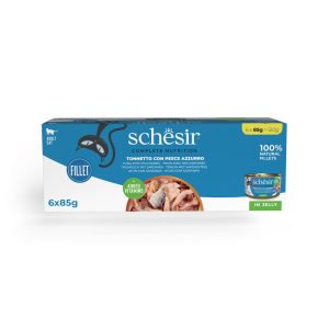 Schesir Complete Nutrition filé i gelé 6 x 85 g - Tonfisk med sardiner