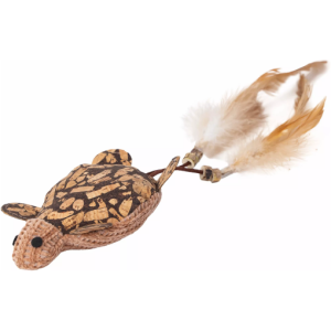 Sköldpadda med fjädrar kattleksak - Sköldpadda