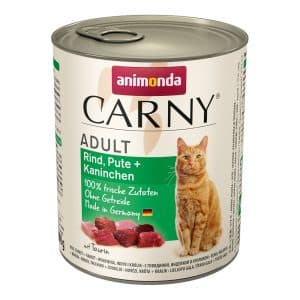 animonda Carny Adult 6 x 800 g - Nötkött, kalkon & kanin