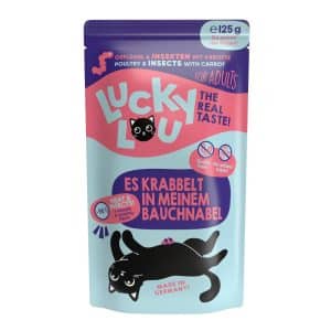 Lucky Lou Adult 16 x 125 g - Fjäderfä & insekter