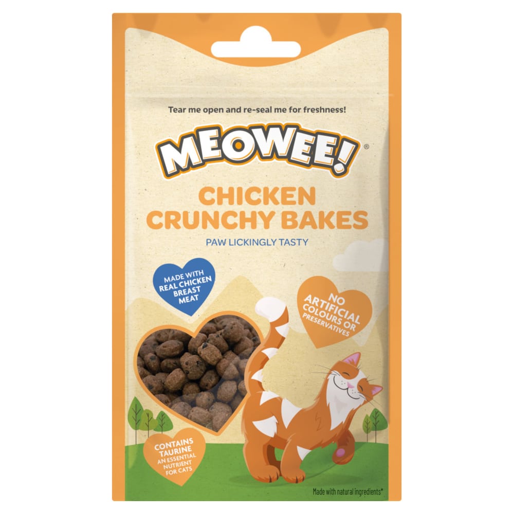 Meowee! Chicken Crunchy Bakes - Ekonomipack: 3 x 40 g