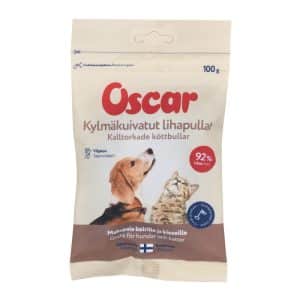 Oscar Frystorkade köttbullar 100 g för hundar och katter